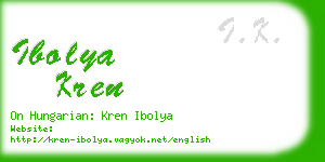 ibolya kren business card